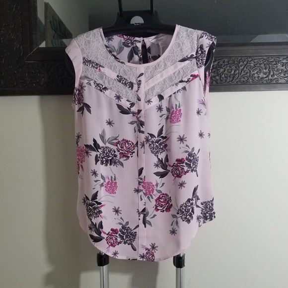 NWT Candie's sleeveless pink floral extra small - Picture 1 of 4
